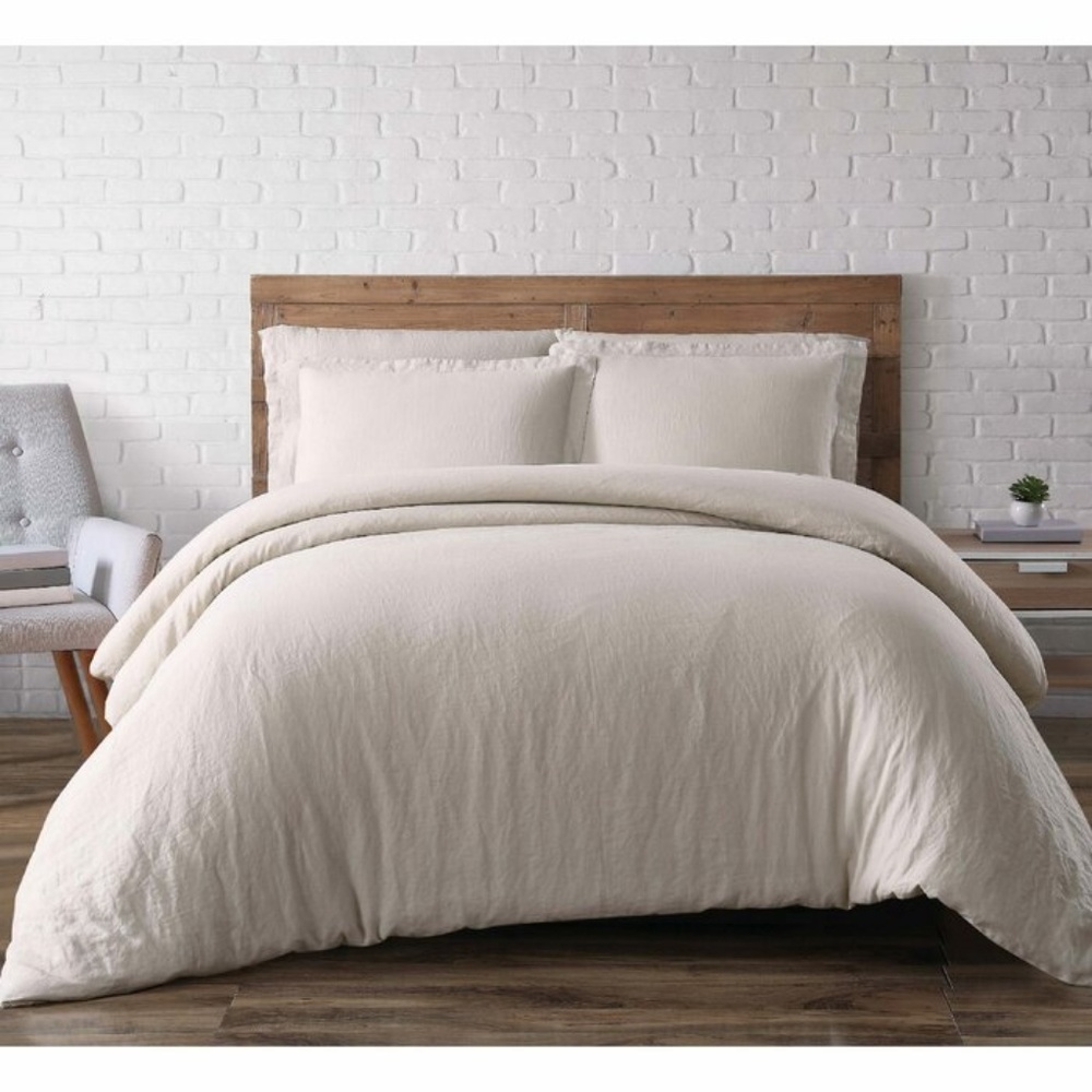 Beverly Linen 3 Piece Duvet Cover Set
